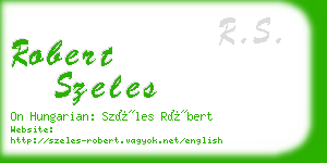 robert szeles business card